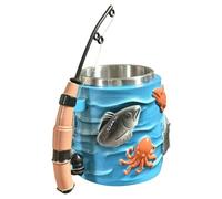 Générique Fishing Coffee Mug - 300ml Tea Cup Resin Stainless Steel