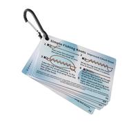 Générique Fishing Knot Cards - 3.54 inch Pocket Guide | ABS Knot Tying Tool - 6-Piece Waterproof Hand-Drawn Illustration Training Set for Beginners, Ideal for Lake and Sea Fishing.