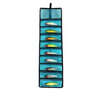 Générique Fishing Lure Wraps - 10 Pocket Roll Up Waterproof Protective | Tear Proof Soft Bait Roll Up Bag for Saltwater for Outdoor Saltwater Kayak Boat Shore Surf Bank Lake River