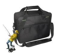 Générique Fishing Reel Case, Large Capacity Tackle Bag, Waterproof Oxford Storage with Multi-Pockets, (14.57x11.81x5.91 inches), for Men, Women, and Outdoor Fishing Enthusiasts