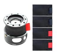 Générique Fishing Spool Belt, 4X Wear-Resistant Reel Protection Bands, Tackle Ties for Secure Gear Storage, Outdoor Equipment for Anglers and Fishing Enthusiasts, 4 Pieces