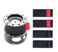 Générique Fishing Spool Belt, Wear-Resistant Reel Protection, 4X Tackle Ties, Fishing Bag for Outdoor Equipment, Reel Guard Band, Sturdy Gear for Anglers, Convenient Storage Solution