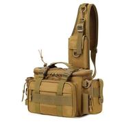 Générique Fishing Tackle Bag, Waterproof Fishing Fanny Pack, Wear-Resistant Organizer Pouch, Compact Fish Tool with Rod Holder, Ideal for Camping, Traveling, Hiking, Survival and Outdoor Activities