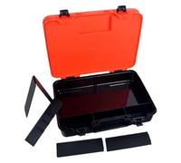 Générique Fishing Tackle Organizer - Double-Tier Gear Box for River, Lake with All-Weather Function, Handled Storage Case for Shore, Stream, Bass, Trout, Catfish, 14.17x9.84x4.72 inch