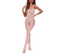 Générique Fishnet Body Bas Nylon Sexy sous-VêTements Femme Full Entrejambe Filet Uniforme Femme SéDuction Bas Onesize Pyjama Lingerie Sexy