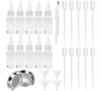 Générique Flacon compte-gouttes peinture Flacons vides 30 ml avec bâtonnets | Outil aérographe art pour peinture sur maquettes, toile, bois, tissu, , meubles, voiture, école, art et loisirs