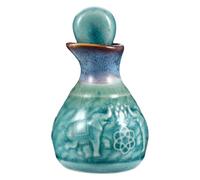 Générique Flacon de Parfum en Céramique Bleu pour Huiles Essentielles Petit Format Compact Compte-Gouttes Intégré Diffuseur Polyvalent pour Aromathérapie et Parfum D’Ambiance Usage