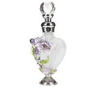 Générique Flacon de Parfum Vintage en Verre Émaillé 10 ML Flacon Vide Rechargeable pour Huiles Essentielles et Échantillons Porte-Parfum Rétro Décoratif pour Voyage et Diffusion