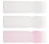 Générique Flacons Applicateurs Peigne en Plastique Lot de 3 120ml pour Coloration Cheveux Surface Lisse et Léger, pour Salon de Coiffure
