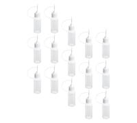 Générique Flacons Applicateurs Souple en Pe et Métal Lot de 15 de Colle à Embout Aiguille 10 Ml pour Stockage Précis de Liquide ou Colle