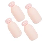 Générique Flacons de Voyage Rechargeables 100ml en Pe Rose, Lot de 4 Bouteilles Compactes et Réutilisables pour Shampooing et Lotion, pour Voyages D'affaires et Activités Extérieures