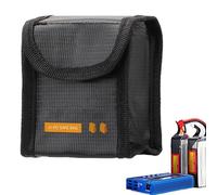 Générique Flame Retardant Lithium Battery Safe Bag, High Temperature Fireproof Safety Protector, Sturdy Lithium Battery Guard, Secure Storage and Protection Against Fire Hazards