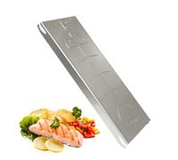 Générique Flame Salmon Holder - Portable Stainless Steel Flat Grill Rack, Secure Grilling Board | BBQ Accessory for Salmon, Fishing, Lawn, Yard, Picnic, Camping, Fire Pit, Parties, Outdoor Barbecue