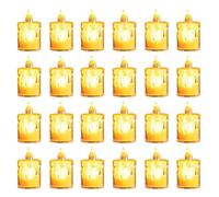 Générique Flameless LED Candles | Crystal LED Candle | 24X Flashing Battery-Powered Small Candles, Perfect for Weddings, Dining Tables & Home Decoration