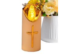 Générique Flameless LED Candles - LED Electric Memorial Candles | Battery-Operated Reusable Animal Memorial Grave Lights For Churches Bedside Tables Bedroom Living Room Garden Yard Porch Path