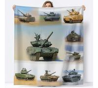 Générique Flanelle Couverture 220 x 240 cm Collage Chars Véhicules Blindés Couverture Polaire, Multicolore Jeté de Canapé Chaud et Doux en Peluche Couvertures de Lit pour Canapé Chaise and Camping