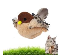 Générique Flapping Bird Cat Toy (No Flying), Birds Cat Toy Flapping Wings, Lifelike Chirp Tweet, Touch Activated Kitten Plaything , Rechargeable/Battery,Flying Bird Toys for Indoor Cats (Battery A)