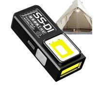 Générique Flashlight Bright LED, Beam Compact Torch Light, Adjustable Waterproof Portable Outdoor Lamp Design, 2.36x1.18x0.78 Inches Sturdy Pocket Emergencies Light, Camping Hiking Travel Work Tool