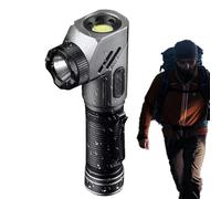 Générique Flashlight Magnetic, Rechargeable Magnetic Torch, Outdoor Portable Work Light with 90-Degree Adjustable Head, Ideal for Night Hiking, Mechanics, Home, Car, Garage, Bedroom, Fishing