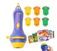 Générique Flashlight Projector for Kids - ABS 6-Theme | Educational Learning Tech Slideshow Torch | Mini Storytelling Projection Gift for Boys Preschoolers Home Kindergarten Bedroom Travel Use