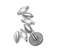 Générique Flat Back Earrings, Zirconia Nose Studs, Cartilage Piercing Jewelry Stainless Steel, for Daily Wear Party Wedding Holiday Concert Festival Date Formal Event Gathering Gift 0.39x0.2 inch