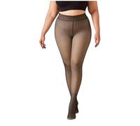 Générique Flawless Legs Fake Translucent Warm Plush Lined Elastic Tights, Fleece Lined Leggings Women Skin Color, Cotton Tights.. (Brown Thickening,L)