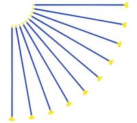 Générique Flèches Plastiques 42cm Pointe Ventouse Accessoires Arc Jouet pour Enfants