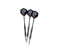 Générique Fléchettes de Style Punk avec Pointes en Acier, Design Tête de Mort, Noir et Rouge, Set de 3