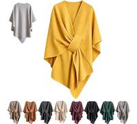 Générique Fleece Drape Shawl Wrap for Women, Poncho with Side Loop | Finely Stitched Pullover Hoodie, Ultra-Soft Warmth for The Shoulders, for Fall,Winter and Daily Wear