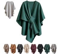 Générique Fleece Drape Shawl Wrap for Women, Poncho with Side Loop | Finely Stitched Pullover Hoodie, Ultra-Soft Warmth for The Shoulders, for Fall,Winter and Daily Wear