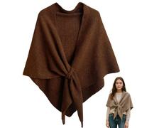 Générique Fleece Shawl Wrap for Women, Women's Cardigan Shawl, Soft Open Front Poncho Sweater, Soft Comfortable, for All Seasons (Brown)