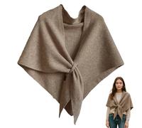 Générique Fleece Shawl Wrap for Women, Women's Cardigan Shawl, Soft Open Front Poncho Sweater, Soft Comfortable, for All Seasons (Camel)