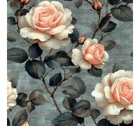 Générique Fleur De Rose Plante Papier Peint Épaissir Mat Auto Adhésif 44x200 cm Rose Fleurs Peintes Meubles Autocollants Amovible Comptoir Contact Papier Stickers Muraux pour Bains Salon Chambre