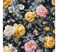 Générique Fleur De Rose Plante Papier Peint Épaissir Mat Auto Adhésif 44x300 cm Vintage Fleuri Meubles Autocollants Amovible Comptoir Contact Papier Stickers Muraux pour Bains Salon Chambre