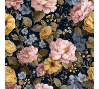 Générique Fleur De Rose Plante Papier Peint Épaissir Mat Auto Adhésif 44x500 cm Vintage Fleuri Meubles Autocollants Amovible Comptoir Contact Papier Stickers Muraux pour Bains Salon Chambre