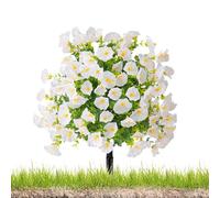 Générique Fleurs Artificielles avec Piquets De Sol | Résistante Aux UV,Fausses Fleurs D'Extérieur | pour Intérieur Extérieur Jardin Cour Patio Porche Balcon Jardinière