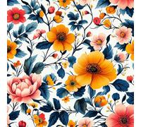 Générique Fleurs Colorées Papier Peint Épaissir Mat Auto Adhésif 44x300 cm Peinture Art Meubles Autocollants Amovible Comptoir Contact Papier Stickers Muraux pour Bains Salon Chambre
