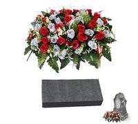 Générique Fleurs De Cimetière | Roses artificielles mémorial | Fausses Fleurs Décorations Funéraires | pour Sépulture Funérailles Cercueil Patio Porche