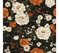 Générique Fleurs De Pivoine Plantes Papier Peint Épaissir Mat Auto Adhésif 44x1000 cm Peint Vintage Meubles Autocollants Amovible Comptoir Contact Papier Stickers Muraux pour Bains Salon Chambre