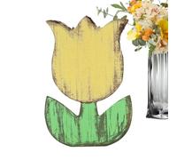 Générique Fleurs en Bois - Tulipes Artificielles en Bois,Déco Vintage pour Dessus de Buffet Manteau Centre de Table Appui Fenêtre Étagère Bureau Maison
