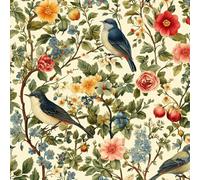 Générique Fleurs Oiseaux Papier Peint Épaissir Mat Auto Adhésif 44x200 cm Style Chinois Peint Meubles Autocollants Amovible Comptoir Contact Papier Stickers Muraux pour Bains Salon Chambre