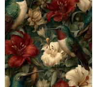 Générique Fleurs Oiseaux Papier Peint Épaissir Mat Auto Adhésif 44x600 cm Peinture De Style Chinois Meubles Autocollants Amovible Comptoir Contact Papier Stickers Muraux pour Bains Salon Chambre