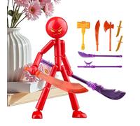 Générique Flexible Action Figure, Poseable Model Toy Set, 6 inch Figure with Jointed Design, Durable Collectible, Display Toy with Modern Style, Desktop Ornament for Home Office Indoor Use