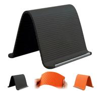 Générique Flexible Silicone Aluminum Phone Holder Stand, 2026 Portable Foldable Silicone Phone Holder, Multi-Angle Adjustable Stand for Mobile Phone Tablets & Small Devices (Black)