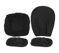 Générique FlexShield Chair Set | Polyester 4pcs Stretchable Washable Office Seat Armrest Backrest Cover Protective Slipcover | Computer Study Live Streaming Ergonomic Desk Chair Protection Comfort