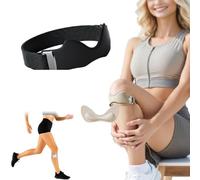 Générique Flexwrap Knee Strap, Flex Wrap Silicone Patellar Tendon Support Strap, Flex Wrap Essentials, Adjustable Flexwrap Knee Brace, for Knee Pain Knee Brace Running Basketball Hiking (Black*1)