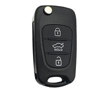Générique Flip Folding Key Case Car Remote Key Shell Fob, pour Kia Rondo Rio Soul Sportage Sorento K5 K2, pour Hyundai I20 I30 I35, Style 2
