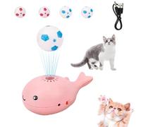 Générique Floating Ball Cat Toy, Whale Floating Cat Toy Ball, Electric Moving Soccer for Cats, Keep Entertained Soccer Toys for All Breeds (Pink)