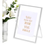 Générique Floating Picture Frames, Metal Standing Pictures, 20.32cm Portable Modern Home Decoration, Decorative Photo Design, Bookshelf Display for Living Room, Bedroom, Studio, Bedside