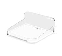 Générique Floating Security Camera Wall Mount - No-Drill Clear Shelf | | No-Drill Adhesive Mount, Integrated Bottom Cable Storage Tray, Clear Floating Acrylic Shelf for Pet Cams, Monitors